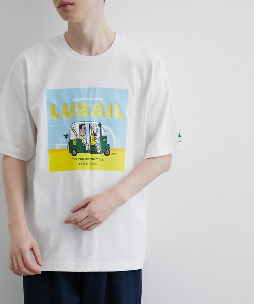 SoccerJunky(サッカージャンキー)の「Soccer Junky / コラボプリントTシャツ(Tシャツ/カットソー・メンズ・ホワイト系その他3/ホワイト/ホワイト系その他/サックスブルー/チャコールグレー/ホワイト系その他4/ホワイト系その他2/ネイビー・M/L/LL)」の4枚目の写真