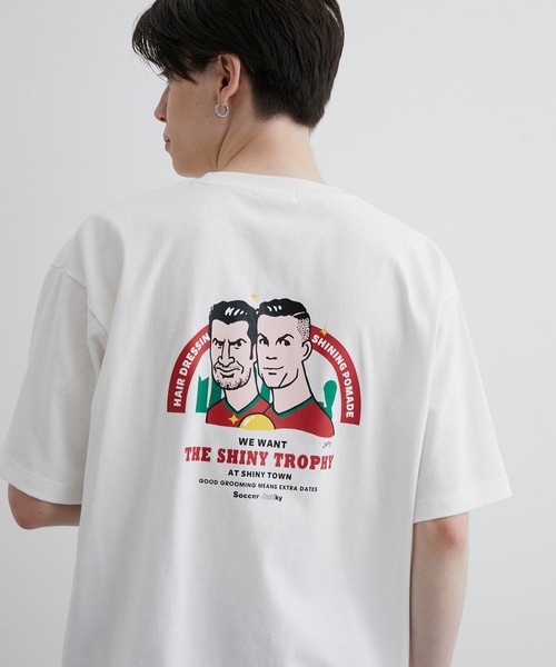 SoccerJunky(サッカージャンキー)の「Soccer Junky / コラボプリントTシャツ(Tシャツ/カットソー・メンズ・ホワイト系その他3/ホワイト/ホワイト系その他/サックスブルー/チャコールグレー/ホワイト系その他4/ホワイト系その他2/ネイビー・M/L/LL)」の5枚目の写真
