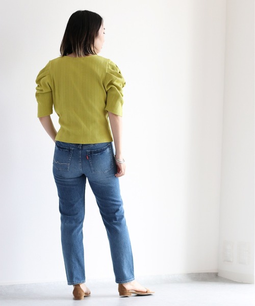cepo(セポ)の「ギャザーパフスリーブ Tee(Tシャツ/カットソー・レディース・ブラック/オフホワイト/オレンジ/グリーン・M)」の20枚目の写真