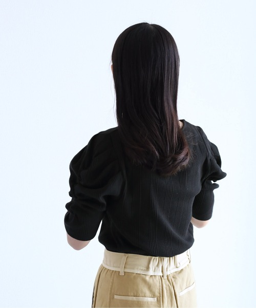 cepo(セポ)の「ギャザーパフスリーブ Tee(Tシャツ/カットソー・レディース・ブラック/オフホワイト/オレンジ/グリーン・M)」の22枚目の写真