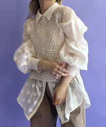 w closet | 花柄シアージャガードシャツ(シャツ/ブラウス)