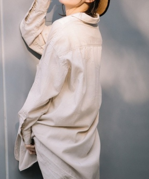 Munich（ミューニック）の「Munich（ミューニック）テンセルコットンミリタリークロスビッグシャツ/MN221T86（シャツ/ブラウス・レディース・ブラック/ベージュ/カーキ・F）」の22枚目の写真