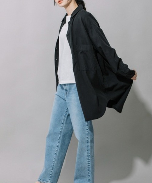 Munich（ミューニック）の「Munich（ミューニック）テンセルコットンミリタリークロスビッグシャツ/MN221T86（シャツ/ブラウス・レディース・ブラック/ベージュ/カーキ・F）」の16枚目の写真