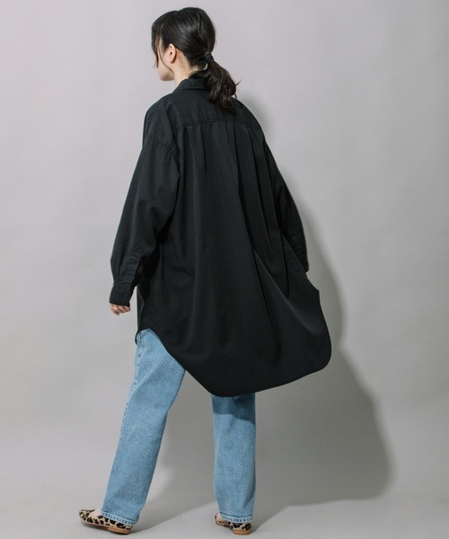 Munich（ミューニック）の「Munich（ミューニック）テンセルコットンミリタリークロスビッグシャツ/MN221T86（シャツ/ブラウス・レディース・ブラック/ベージュ/カーキ・F）」の10枚目の写真