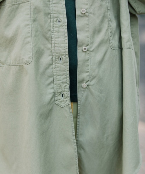 Munich（ミューニック）の「Munich（ミューニック）テンセルコットンミリタリークロスビッグシャツ/MN221T86（シャツ/ブラウス・レディース・ブラック/ベージュ/カーキ・F）」の8枚目の写真