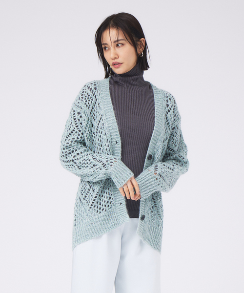 qualite(カリテ)の「コットンモヘアカーディガン(カーディガン/ボレロ・レディース・ベージュ/ブルー/オレンジ系その他・フリー)」の1枚目の写真