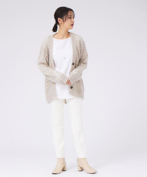 qualite(カリテ)の「コットンモヘアカーディガン(カーディガン/ボレロ・レディース・ベージュ/ブルー/オレンジ系その他・フリー)」の13枚目の写真