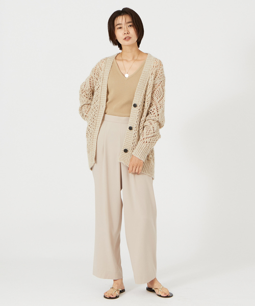 qualite(カリテ)の「コットンモヘアカーディガン(カーディガン/ボレロ・レディース・ベージュ/ブルー/オレンジ系その他・フリー)」の18枚目の写真