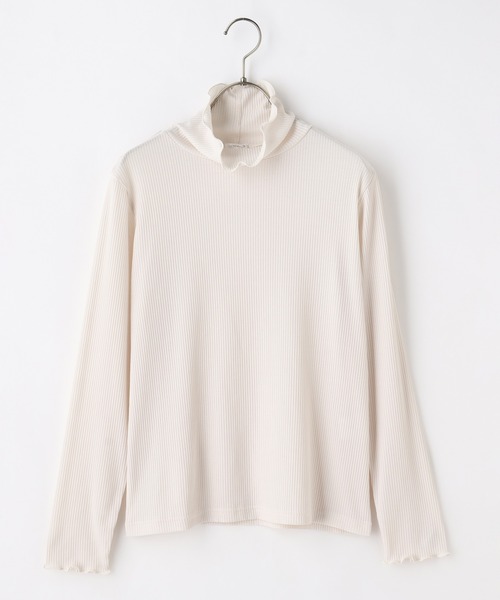 Honeys（ハニーズ）の「メロータートルネック（Tシャツ/カットソー・レディース・ブラック/ネイビー/アイボリー/ブラウン/ベージュ/サックスブルー/ライトグリーン/ピンク・S/L/M/LL）」の12枚目の写真