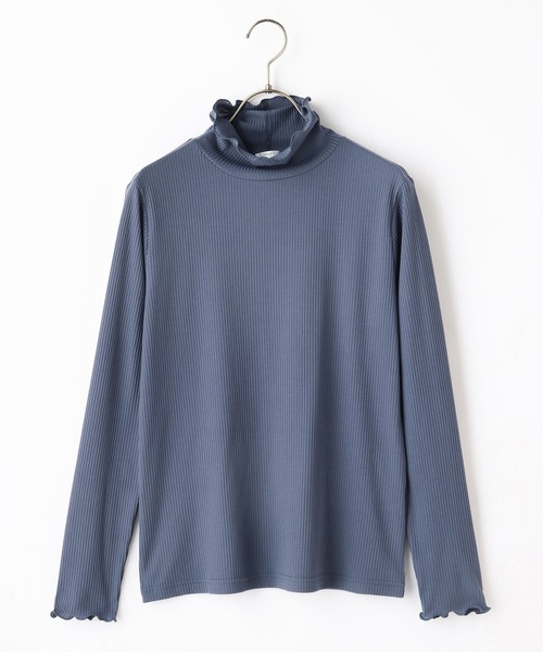 Honeys（ハニーズ）の「メロータートルネック（Tシャツ/カットソー・レディース・ブラック/ネイビー/アイボリー/ブラウン/ベージュ/サックスブルー/ライトグリーン/ピンク・S/L/M/LL）」の10枚目の写真