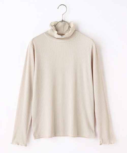 Honeys（ハニーズ）の「メロータートルネック（Tシャツ/カットソー・レディース・ブラック/ネイビー/アイボリー/ブラウン/ベージュ/サックスブルー/ライトグリーン/ピンク・S/L/M/LL）」の15枚目の写真