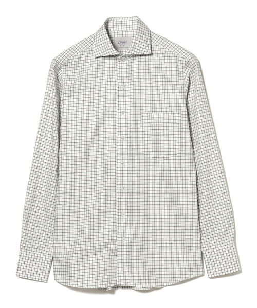 DRAKE'S(ドレイクス)の「【Drake’s BEAMS F / 別注 タッターソール ワイドカラーシャツ】(シャツ/ブラウス・メンズ・ホワイト系その他2・37/40/39/38)」の4枚目の写真