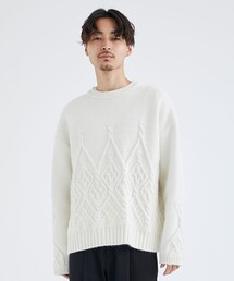 city | DESIGN ALAN KNIT PO/アランケーブル オーバーニット(ニット/セーター)