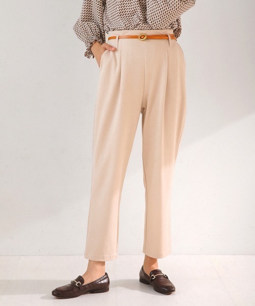 Bou Jeloud（ブージュルード）の「カットスエードテパードパンツ（その他パンツ・レディース・ブラック/アイボリー・FREE）」の9枚目の写真