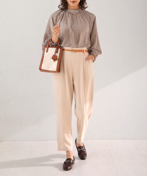 Bou Jeloud（ブージュルード）の「カットスエードテパードパンツ（その他パンツ・レディース・ブラック/アイボリー・FREE）」の10枚目の写真