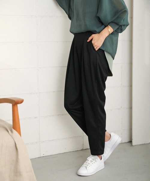 Bou Jeloud（ブージュルード）の「カットスエードテパードパンツ（その他パンツ・レディース・ブラック/アイボリー・FREE）」の6枚目の写真