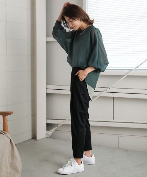 Bou Jeloud（ブージュルード）の「カットスエードテパードパンツ（その他パンツ・レディース・ブラック/アイボリー・FREE）」の7枚目の写真