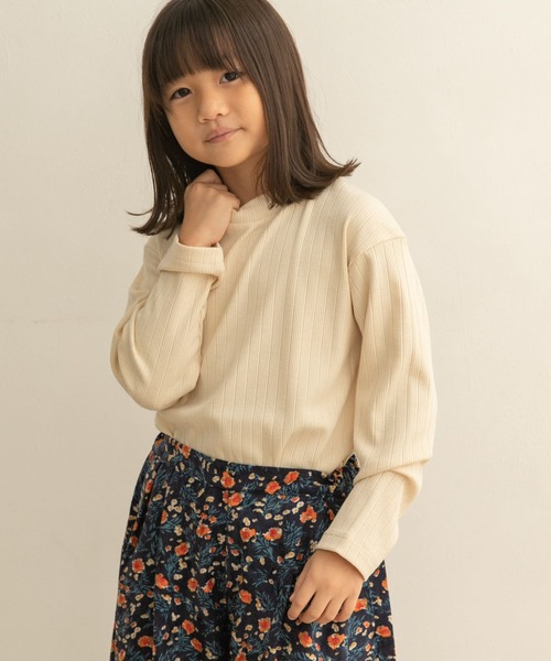 URBAN RESEARCH DOORS（アーバンリサーチドアーズ）の「針抜きリブハイネックカットソー(KIDS)（Tシャツ/カットソー・キッズ・アイボリー/グレー・150/105/135/120）」の3枚目の写真
