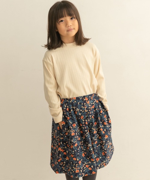 URBAN RESEARCH DOORS（アーバンリサーチドアーズ）の「針抜きリブハイネックカットソー(KIDS)（Tシャツ/カットソー・キッズ・アイボリー/グレー・150/105/135/120）」の4枚目の写真