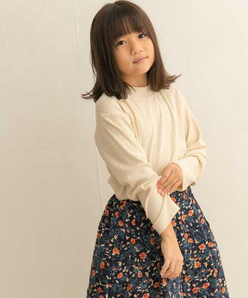 URBAN RESEARCH DOORS（アーバンリサーチドアーズ）の「針抜きリブハイネックカットソー(KIDS)（Tシャツ/カットソー・キッズ・アイボリー/グレー・150/105/135/120）」の5枚目の写真