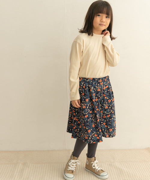 URBAN RESEARCH DOORS（アーバンリサーチドアーズ）の「針抜きリブハイネックカットソー(KIDS)（Tシャツ/カットソー・キッズ・アイボリー/グレー・150/105/135/120）」の6枚目の写真