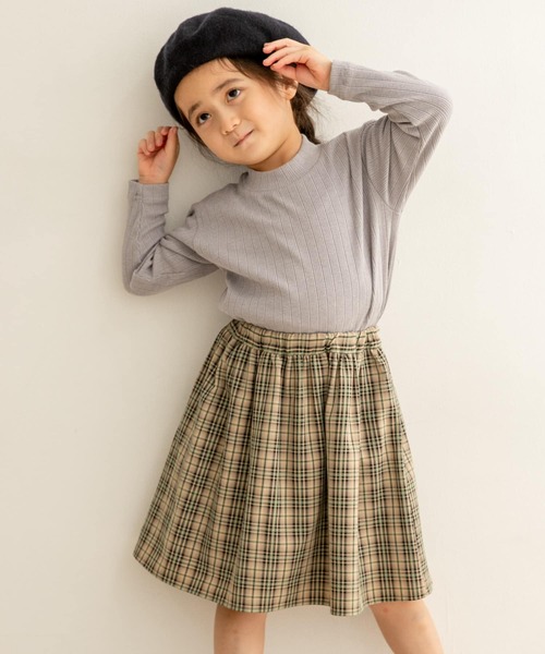 URBAN RESEARCH DOORS（アーバンリサーチドアーズ）の「針抜きリブハイネックカットソー(KIDS)（Tシャツ/カットソー・キッズ・アイボリー/グレー・150/105/135/120）」の10枚目の写真
