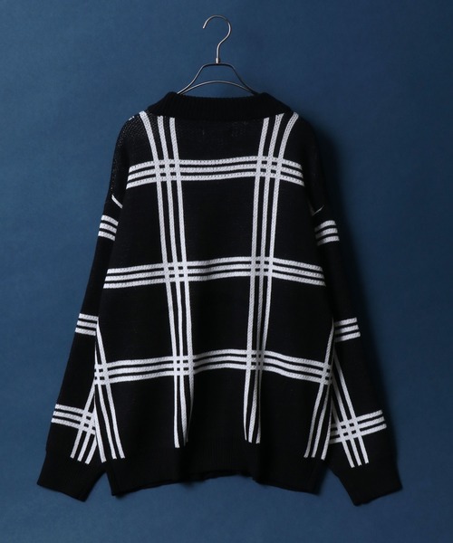 ANPAS（アンパス）の「Plaid＆Argyle Pattern Knit Cardigan/チェック＆アーガイル ルーズニットカーディガン（カーディガン/ボレロ・メンズ・ブラック系その他/ブラウン系その他/ベージュ系その他/ブルー系その他/ブラック系その他2/ベージュ系その他2/ブルー系その他2/ブルー系その他3/ブルー系その他4/グレー系その他/ネイビー系/ネイビー系1/ホワイト系その他/グレー系その他2・M/L）」の17枚目の写真
