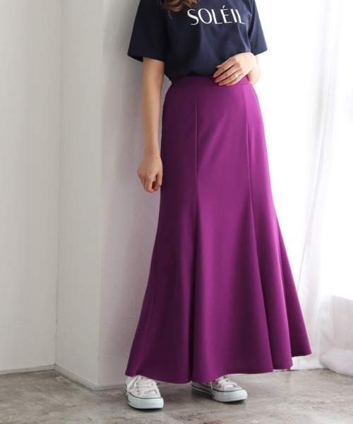 Pierrot(ピエロ)の「ストレッチマーメイドスカート(スカート・レディース・ブラック/モカ/ベージュ系その他/ブルーグリーン/ワイン・M/L/PM)」の7枚目の写真