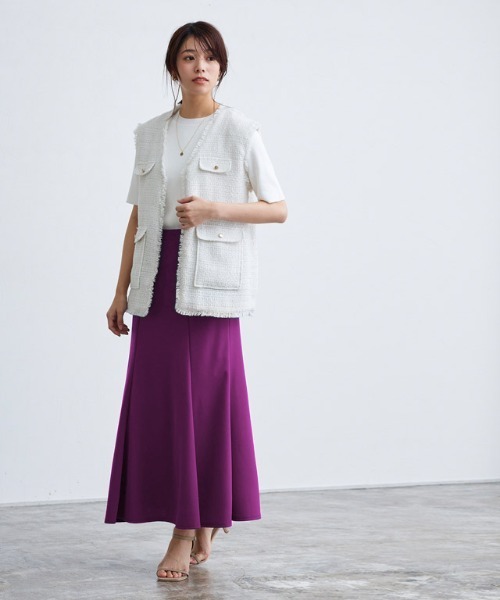 Pierrot(ピエロ)の「ストレッチマーメイドスカート(スカート・レディース・ブラック/モカ/ベージュ系その他/ブルーグリーン/ワイン・M/L/PM)」の12枚目の写真