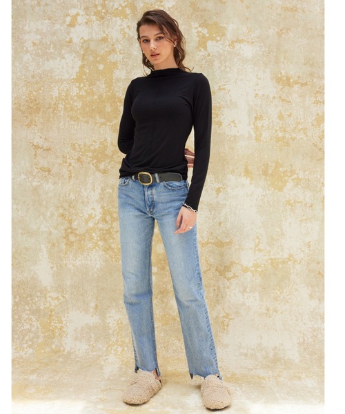 ALEXIA STAM（アリシアスタン）の「Step Hem Denim Pants/ステップヘムデニムパンツ（デニムパンツ・レディース・ブルー/ライトブルー・0/1/2/3）」の3枚目の写真