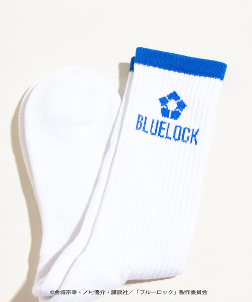 GLOSTER（グロスター）の「【BLUELOCK/ブルーロック】ロゴラインソックス（ソックス/靴下・メンズ・ホワイト系その他/ホワイト系その他2・FREE）」の3枚目の写真