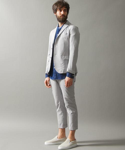 BEAUTY&YOUTH UNITED ARROWS（ビューティーアンドユースユナイテッドアローズ）の「BY ドライ 2ボタン シアサッカージャケット◆（テーラードジャケット・メンズ・ネイビー/その他1/その他2・SMALL/LARGE/MEDIUM/X-LARGE）」の7枚目の写真