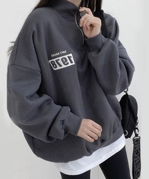 Dalfwin | 【裏起毛あり･なし】2022 AW 秋冬 韓国ファッション スウェット レディース　1978刺繍ハーフジップスウェット トレーナー オーバーサイズ ビックシルエット ワンポイント(スウェット)