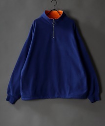 Big silhouette half zip Fleece pull over / ビッグシルエット ハーフジップ フリース プルオーバー
