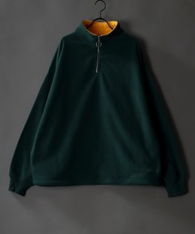 Big silhouette half zip Fleece pull over / ビッグシルエット ハーフジップ フリース プルオーバー