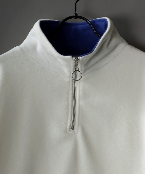 SITRY(シトリー)の「Big silhouette half zip Fleece pull over / ビッグシルエット ハーフジップ フリース プルオーバー(スウェット・メンズ・ホワイト/ブラック/パープル/イエロー/ブルー/グリーン・M/L)」の7枚目の写真