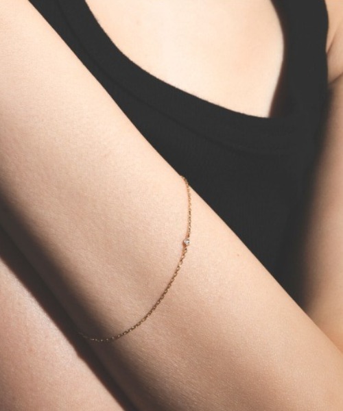 les bon bon】diamond chain bangle ダイアチェーンブレスレット
