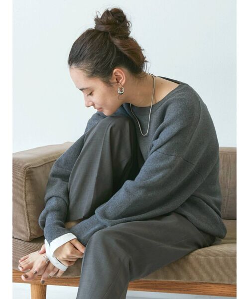 Ungrid(アングリッド)の「カシミヤ混スムース編みルーズニット(ニット/セーター・レディース・チャコールグレー/グリーン/ピンク・FREE)」の16枚目の写真