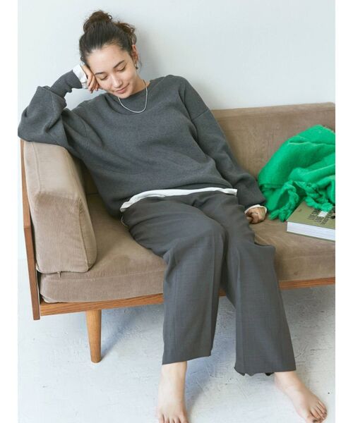 Ungrid(アングリッド)の「カシミヤ混スムース編みルーズニット(ニット/セーター・レディース・チャコールグレー/グリーン/ピンク・FREE)」の17枚目の写真