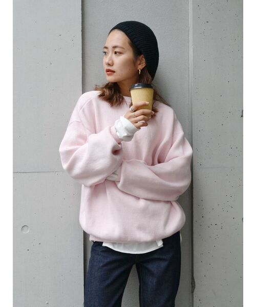 Ungrid(アングリッド)の「カシミヤ混スムース編みルーズニット(ニット/セーター・レディース・チャコールグレー/グリーン/ピンク・FREE)」の19枚目の写真