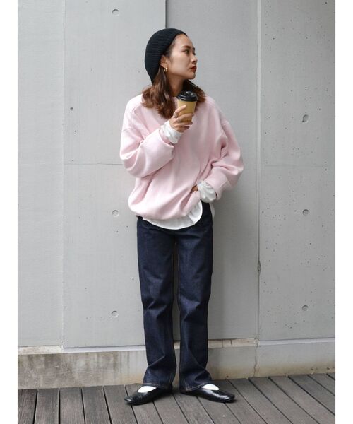 Ungrid(アングリッド)の「カシミヤ混スムース編みルーズニット(ニット/セーター・レディース・チャコールグレー/グリーン/ピンク・FREE)」の21枚目の写真