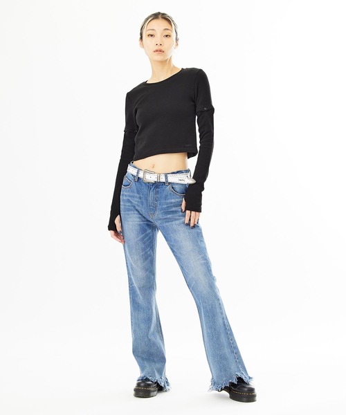 X-girl（エックスガール）の「STAR STUDDED BELT（ベルト・レディース・ブラック/ホワイト・ONE SIZE）」の5枚目の写真