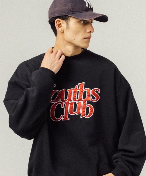 Ressaca（レサーカ）の「オーバーサイズ サテンロゴ刺繍 クルーネックスウェットトレーナー（スウェット・メンズ・グリーン/ブラウン/レッド/グレー/ブルー/アッシュグレー/ブラック・XL/L/M）」の9枚目の写真