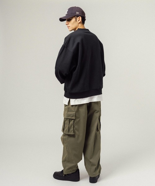 Ressaca（レサーカ）の「オーバーサイズ サテンロゴ刺繍 クルーネックスウェットトレーナー（スウェット・メンズ・グリーン/ブラウン/レッド/グレー/ブルー/アッシュグレー/ブラック・XL/L/M）」の11枚目の写真