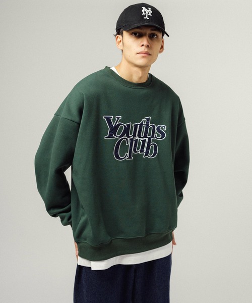 Ressaca（レサーカ）の「オーバーサイズ サテンロゴ刺繍 クルーネックスウェットトレーナー（スウェット・メンズ・グリーン/ブラウン/レッド/グレー/ブルー/アッシュグレー/ブラック・XL/L/M）」の21枚目の写真