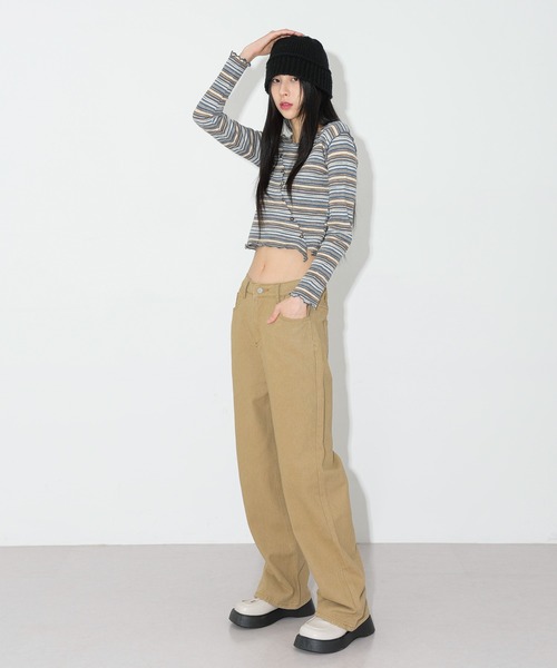 FOLLOWIN（フォロウィン）の「ラウンドスクエアプラットフォーム厚底ローファー（ローファー・レディース・ブラック/アイボリー・23.0cm/24.0cm/25.0cm）」の5枚目の写真