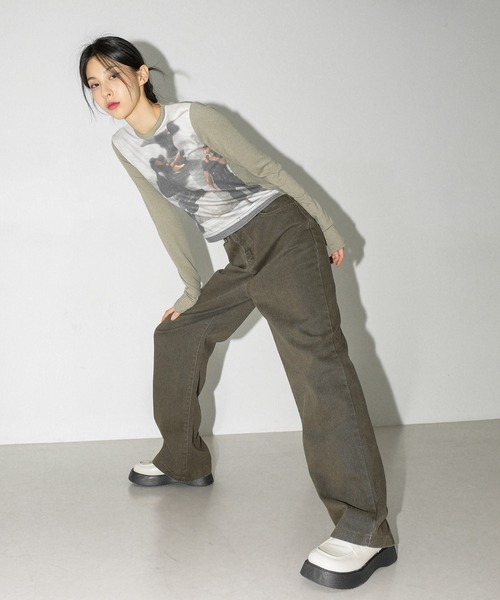 FOLLOWIN（フォロウィン）の「ラウンドスクエアプラットフォーム厚底ローファー（ローファー・レディース・ブラック/アイボリー・23.0cm/24.0cm/25.0cm）」の4枚目の写真