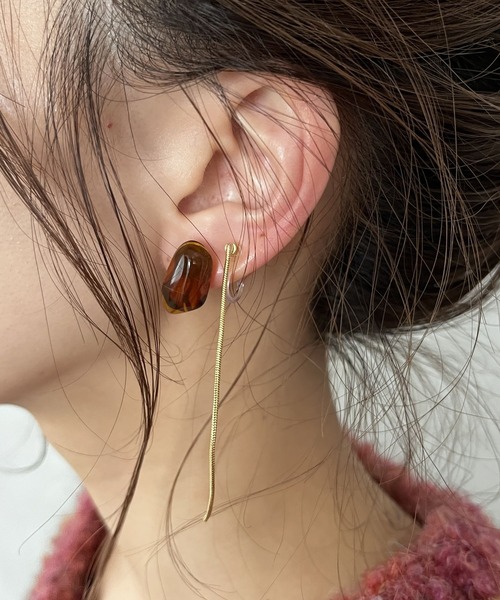 LOWRYS FARM（ローリーズファーム）の「２Ｐジュシノンホールイヤリング　173501（イヤリング・レディース・ゴールド/ゴールド系その他・FREE）」の2枚目の写真