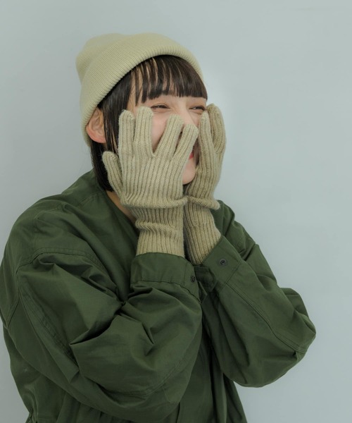 SMELLY(スメリー)の「ニットワッチキャップ(ニットキャップ/ビーニー・レディース・ベージュ/ブラック/チャコールグレー/オレンジ・-)」の20枚目の写真