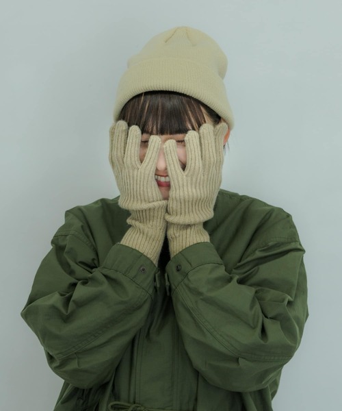 SMELLY(スメリー)の「ニットワッチキャップ(ニットキャップ/ビーニー・レディース・ベージュ/ブラック/チャコールグレー/オレンジ・-)」の21枚目の写真